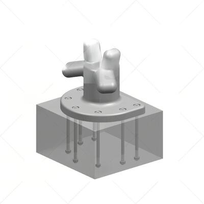 High-Strength Cast Steel Stag Horn Mooring Bollard with Double-Horn Design for 250-Ton Load Capacity