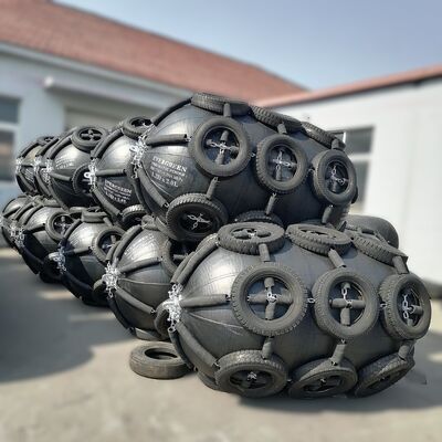 Marine Rubber Fenders pneumatic CTN type with sling made of natural rubber providing strong tensile and wear resistant performance