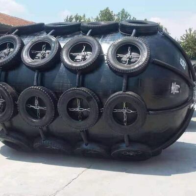 ISO-17357 Pneumatic Rubber Fender Net Type Yokohama Rubber Fender Inflatable