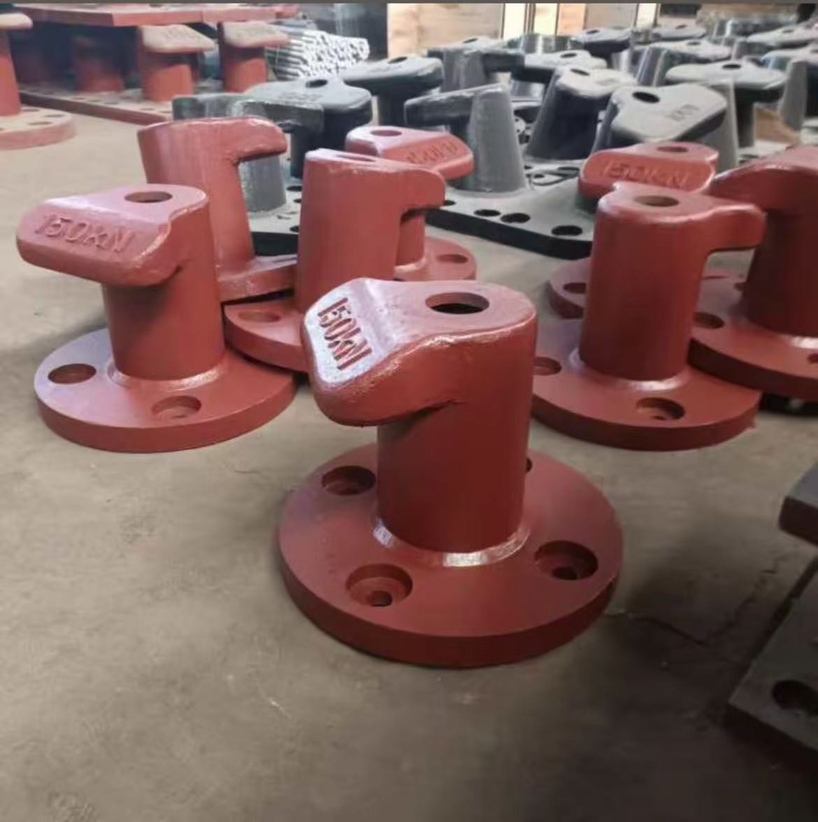 150KN T Type Cast Iron HT200 Mooring Bollards Cast Bollard Galvanized ...