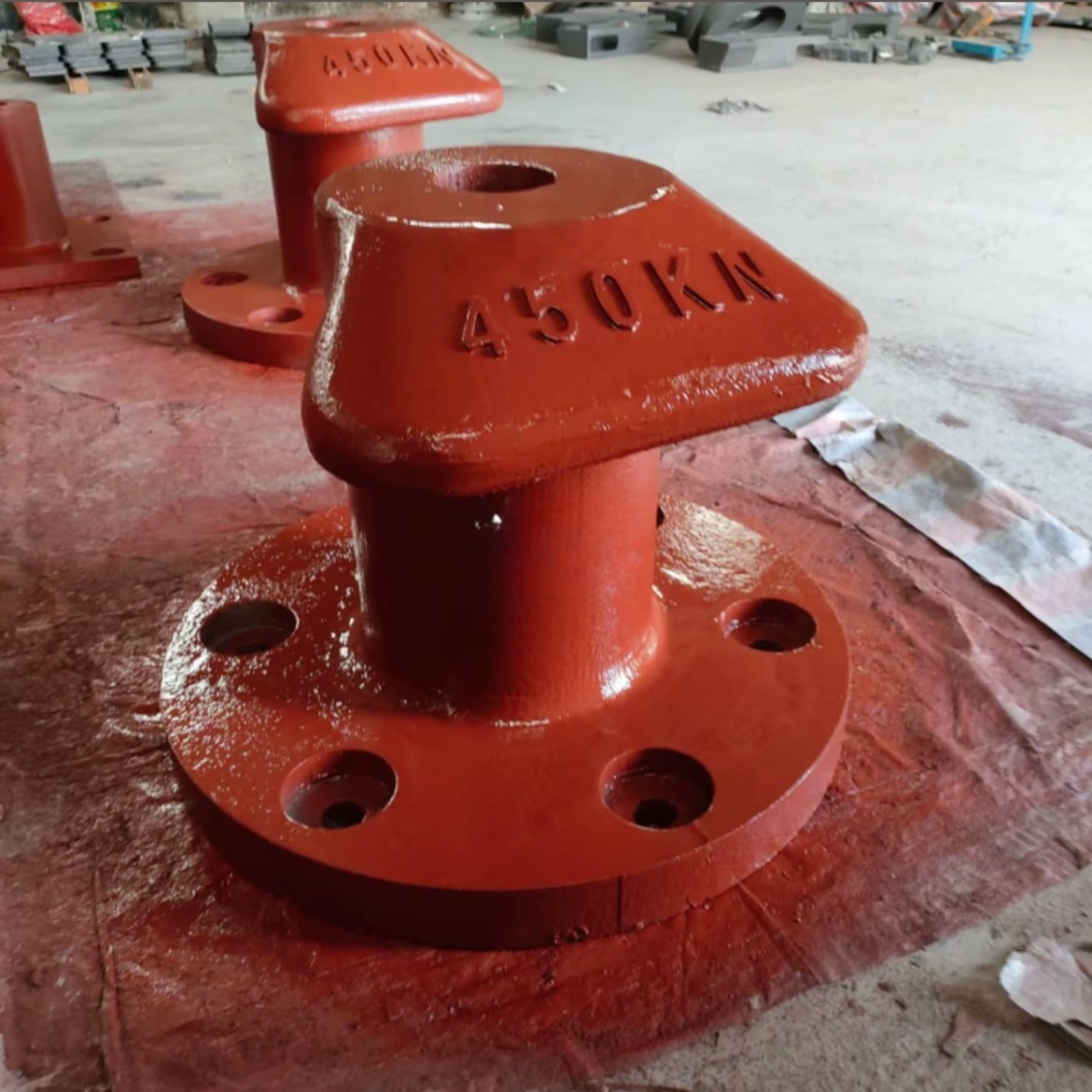 450KN T Type Cast Iron HT200 Boat Bollard Refractory Coating Polished ...