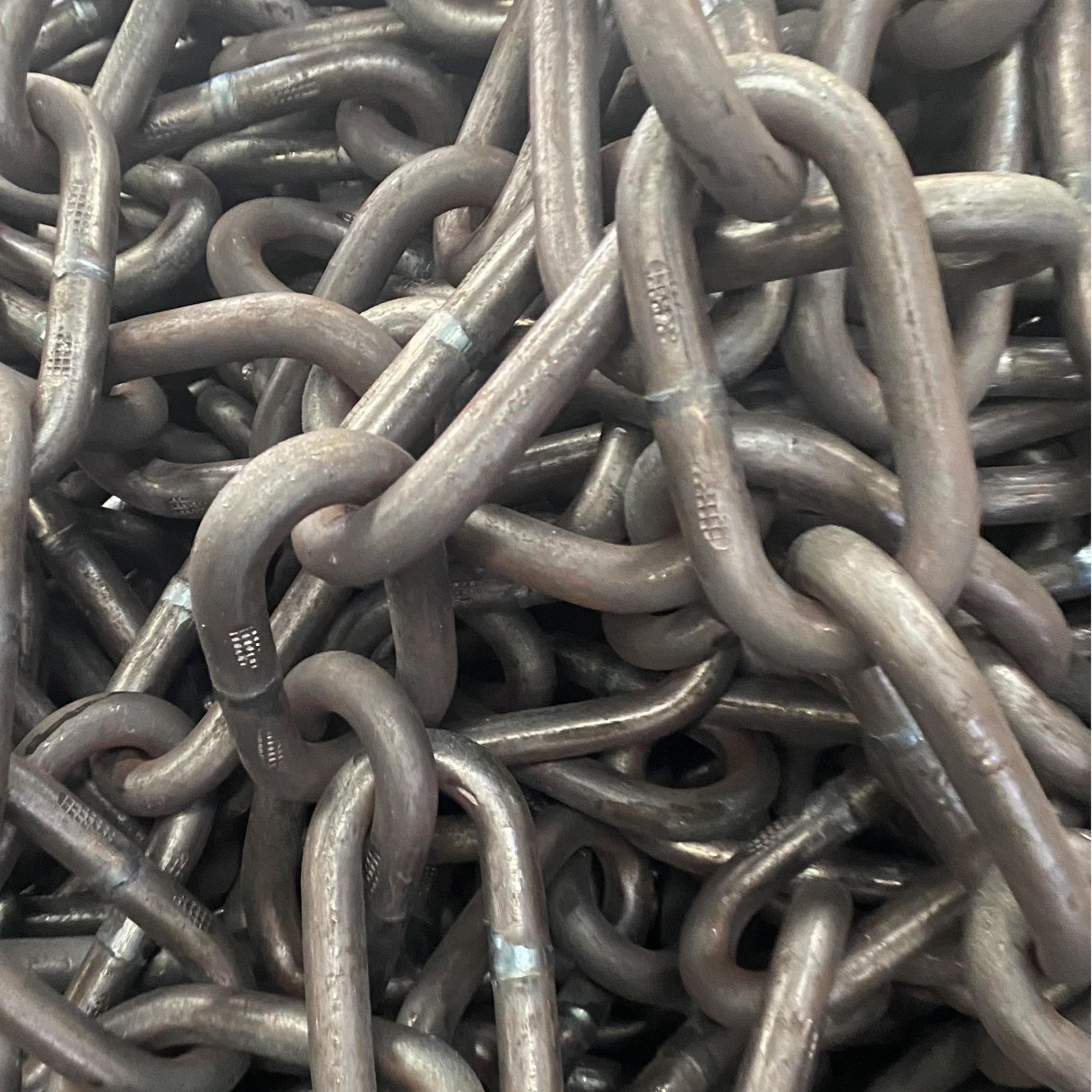 120mm Anchor Chains High Strength Alloy Steel Galvanized Stud Link ...