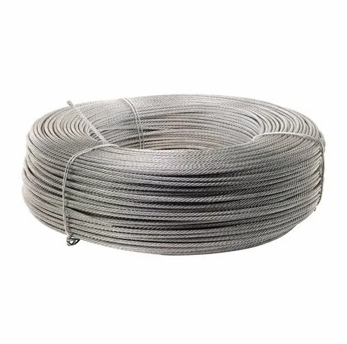 Marine Cranes Galvanizing Triple Strand Twisted Metal Rope 8mm Fiber Core