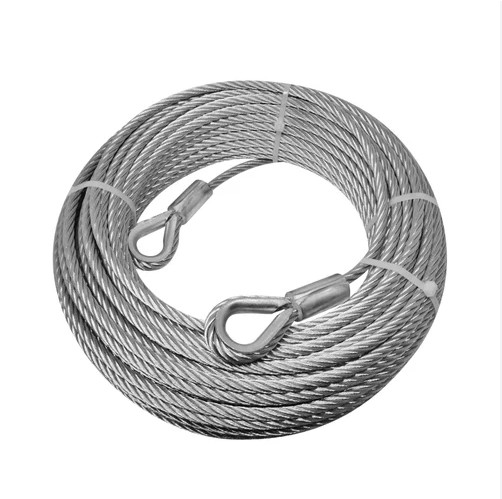 Triple Rope Galvanizing Triple Strand Twisted Steel Wire Rope Sling 22mm Fiber Core