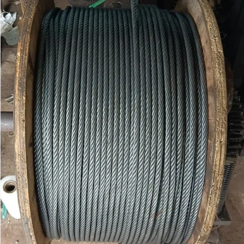 Triple Rope 10mm Fiber Core Triple Strand Twisted Galv Wire Rope For Marine Deck Cranes