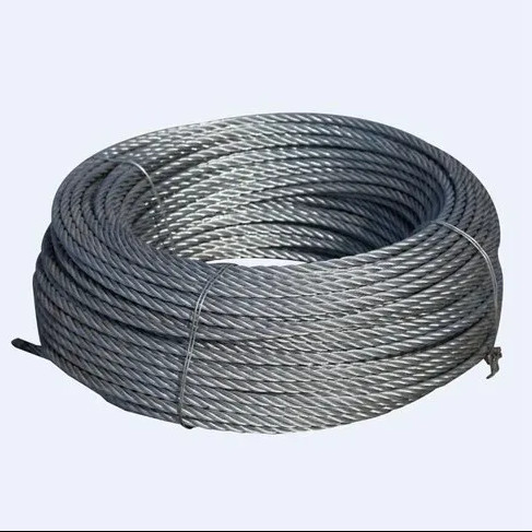 Tripe Rope 10mm Fiber Core Triple Strand Twisted Galv Wire Rope For Marine Deck Cranes