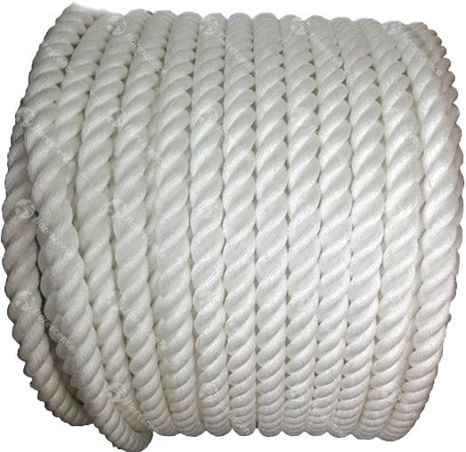 White Color 3 Strand Twisted Nylon Soft Rope 12mm Marine Packing Rope ...