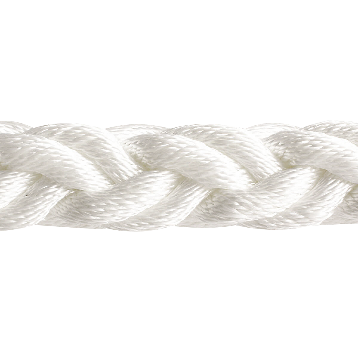 White Color 10-160mm 2 Inch Custom 8 Strands Braided Nylon Rope for ...