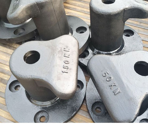 150KN T Type Cast Iron HT200 Mooring Bollards Cast Bollard Galvanized Ship docking
