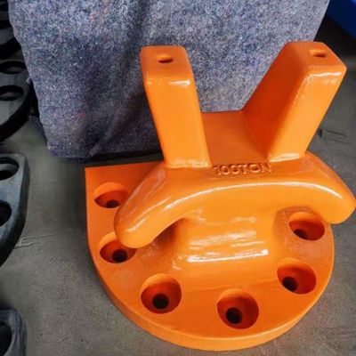 100T Horn Type Yacht Mooring Bollards Cast Iron HT200 Polished Ship Docking