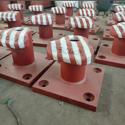 150KN T Type Cast Iron HT200 Mooring Bollards Cast Bollard Galvanized Ship docking