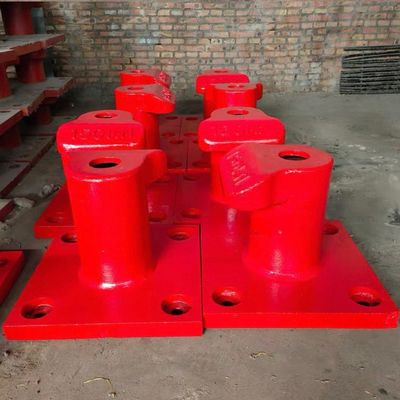 150KN T Type Cast Iron Boat Bollard Yacht Bollard Painted Bitumen For Marine Outfitting