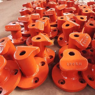 150KN Cast Iron Tee Type Boat Bollard Yacht Bollard Painted Bitumen Marine Boat Ship Shore