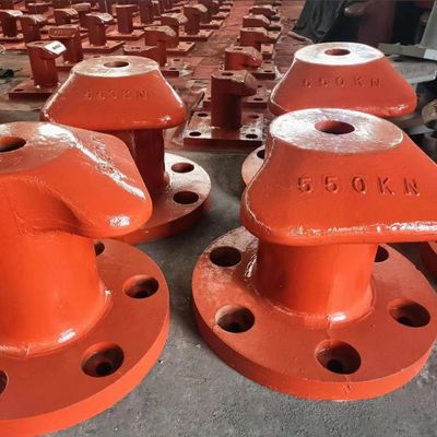 550KN Tee Type Cast Iron HT200 Ship's Bollard Molten Metal Polished Ship docking