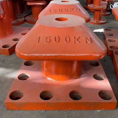 1000KN Cast Steel T Head Jetty Bollards Pier Bollards Galvanized Mooring Protection