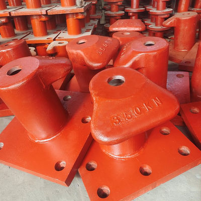 350KN T Head Cast Steel ZG230-450 Boat Bollard Single Bitt Bollard Painted Bitumen Dock mooring
