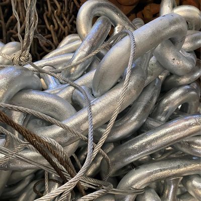 70mm Grade 3 High Strength Alloy Steel Spray Paint Stud Link Anchor Chain