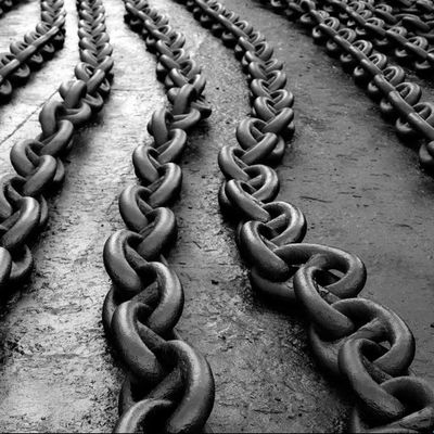 70mm Grade 3 High Strength Alloy Steel Spray Paint Stud Link Anchor Chain