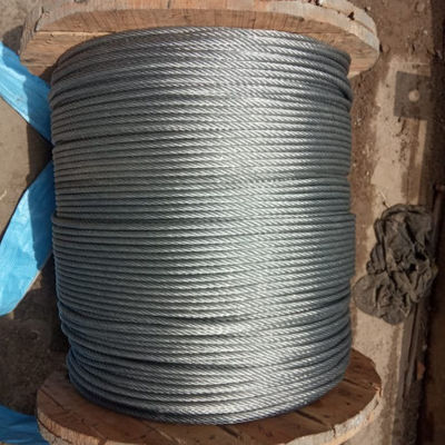 High Carbon Wire Rope Sling 8mm Galvanizing Treatment Steel Core For Marine Deck Cranes