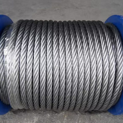 20mm 8x19 Steel Core High Carbon Galvanized Steel Rope For Marine Deck Cranes
