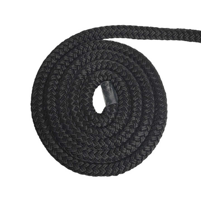 Marine Black Polyester Double Twisted 3 Strands Mooring Rope