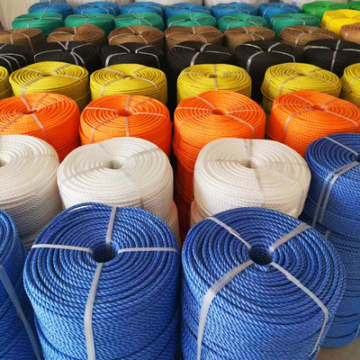 High Tenacity  4 Strands Marine Fishing Packing Blue Green Black Twisted Rope PE PP