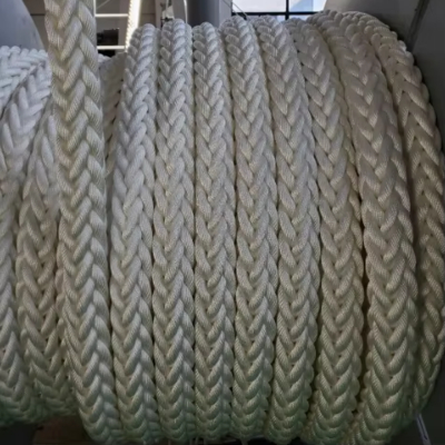 High Strength 8/12 Strand Braided Hawser Polypropylene PP Mono Monofilament Nylon Marine Towing Rope for Mooring