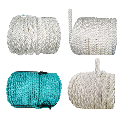 12 Strand  Braided Marine Mooring Rope Polyester Nylon PP Hawser for Packing & Transportation