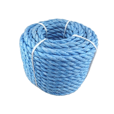 3 Strand Twisted Blue Color 10mmx200m PP Monofilament Danline Polysteel Rope With High Breaking Strength for Marine Boat