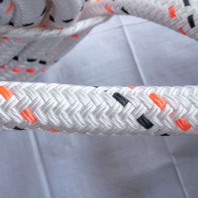 Durable Uhmwpe pp polyester - Reinforced 8 12 Strand 20mm - 70mm Double Braided Nylon Rope For Marin