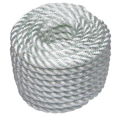 White Color Nylon Rope 32mm Diameter 3 Strand Twist Nylon Marine Rope