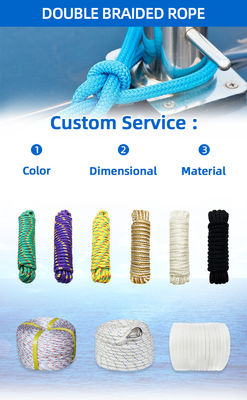 Double Braided Polyester Rope Boat Mooring Rope Boat Sailing Rope 4mm-36mm