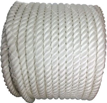 White Color 3 Strand Twisted Nylon Soft Rope 12mm Marine Packing Rope High Strength Polyamide Rope 16mm