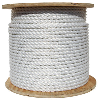 White Color 3 Strand Twisted Nylon Soft Rope 12mm Marine Packing Rope High Strength Polyamide Rope 16mm