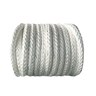 White Color 10-160mm 2 Inch Custom 8 Strands Braided Nylon Rope for Marine Boat &ship Rope