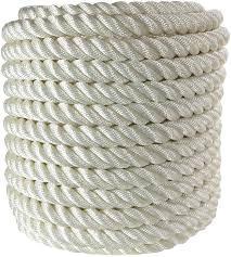 3 Strand Nylon Twisted White Color Marine Packing Rope