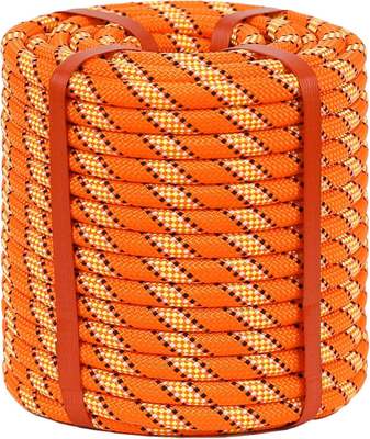 Orange Double Braid Arborist Rigging Rope Outdoor Style Nylon