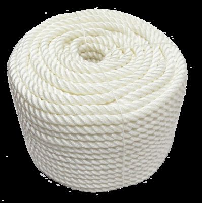 12MM*200M 3 Strand Polyester Twisted Marine Rope 1/4 Inch Soft Multifilament 3 Strand Twisted Rope Nylon Mooring Anchor Rope