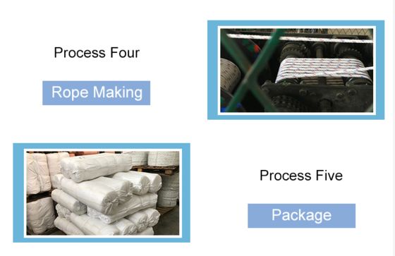 12MM*200M 3 Strand Polyester Twisted Marine Rope 1/4 Inch Soft Multifilament 3 Strand Twisted Rope Nylon Mooring Anchor Rope