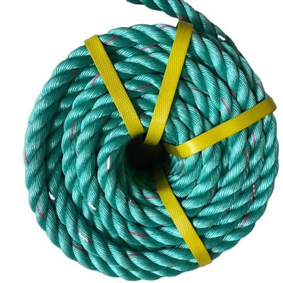 High Tenacity 18MM 20mm 22mm 24mm 36mm 28mm Polypropylene pp Marine Rope Yellow Color 3 Strand Twisted Wood Reel Packing Rope