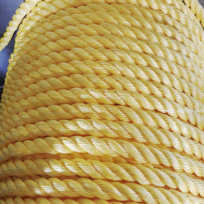 High Tenacity 18MM 20mm 22mm 24mm 36mm 28mm Polypropylene pp Marine Rope Yellow Color 3 Strand Twisted Wood Reel Packing Rope