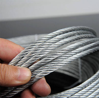 Cable de alambre galvanizado de 7 x 19, 8 mm, 10 mm y 12 mm, cable de elevación suave, antitorsión, grúa, cable de metal resistente.