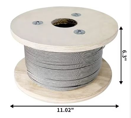 Stainless Steel Cable Wire Rope 1000 FT 1/8" 3/16" 1/4" 1X19 7X7 7X19 T316 Aircraft Cable