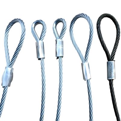 6X36WS-IWRC Core GSWR Galvanized Steel Wire Rope Lifting Sling with Thimble on Both Ends