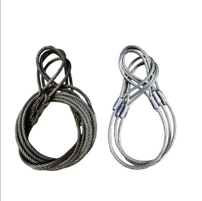 6X36WS-IWRC Core GSWR Galvanized Steel Wire Rope Lifting Sling with Thimble on Both Ends
