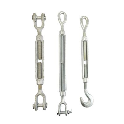 Heavy Duty US Type Cable Turnbuckle Hot Dip Galvanized Carbon Steel Jaw and Eye Drop Forged Customizable Packing