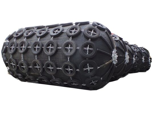 Material NBR, NR, SR Cover Sling Or Nylon Ropes Pressure 50 kPa & 80 kPa Factory Rubber Marine Supplies Sling-type Floating Pneumatic Rubber Marine Fender for Ship to Dock