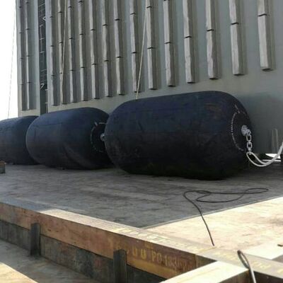 Material NBR, NR, SR Cover Sling Or Nylon Ropes Pressure 50 kPa & 80 kPa Factory Rubber Marine Supplies Sling-type Floating Pneumatic Rubber Marine Fender for Ship to Dock