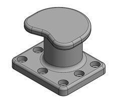 Kidney Bollard Heavy Duty Double Head Cast Steel/Cast Iron Bollard for Marine Docking - High Strength Steel Mooring Post