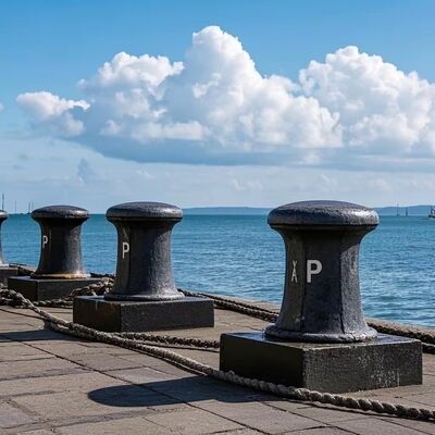 Single Bitt Bollard Heavy Duty Double Head Cast Steel/Cast Iron Bollard for Marine Docking 